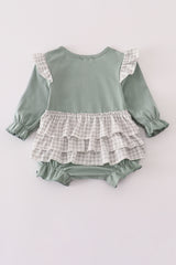Sage turkey french knot ruffle bubble