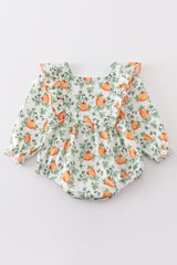 Pumpkin floral ruffle bubble