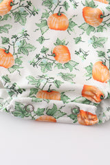 Pumpkin floral ruffle bubble