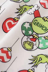 Green grinch print adult pajamas pants