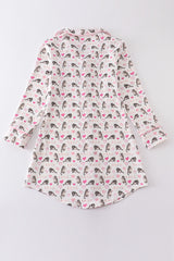 Valentine's day heart print mom dress