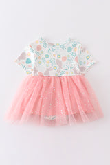 Easter sequin tulle girl bubble