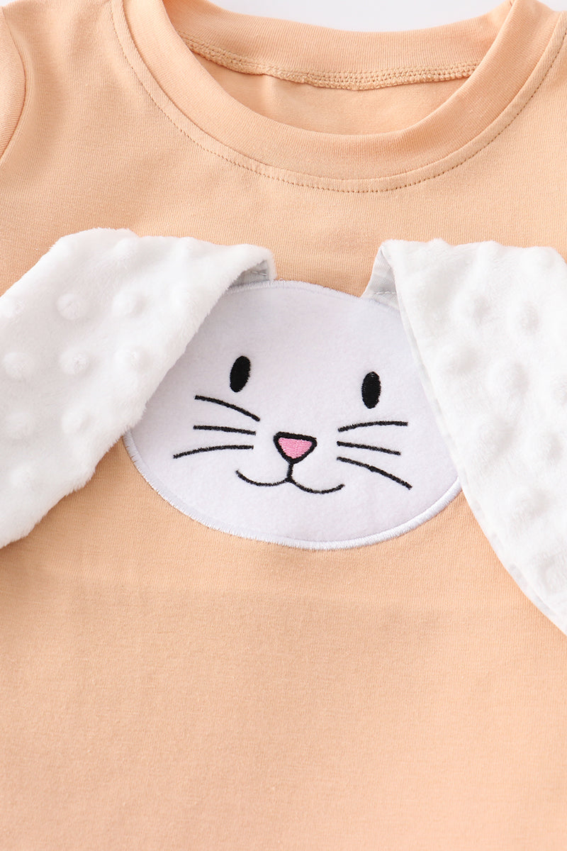 Easter bunny applique boy set