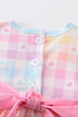 Rainbow pastel plaid girl bubble