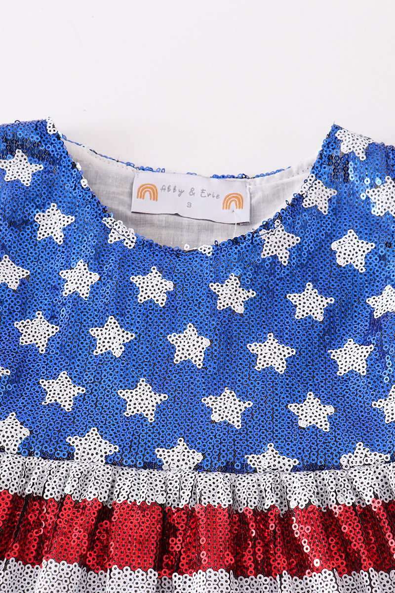 Patriotic sequin girl dress