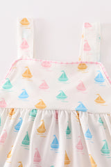 Sailboat strap bow dress