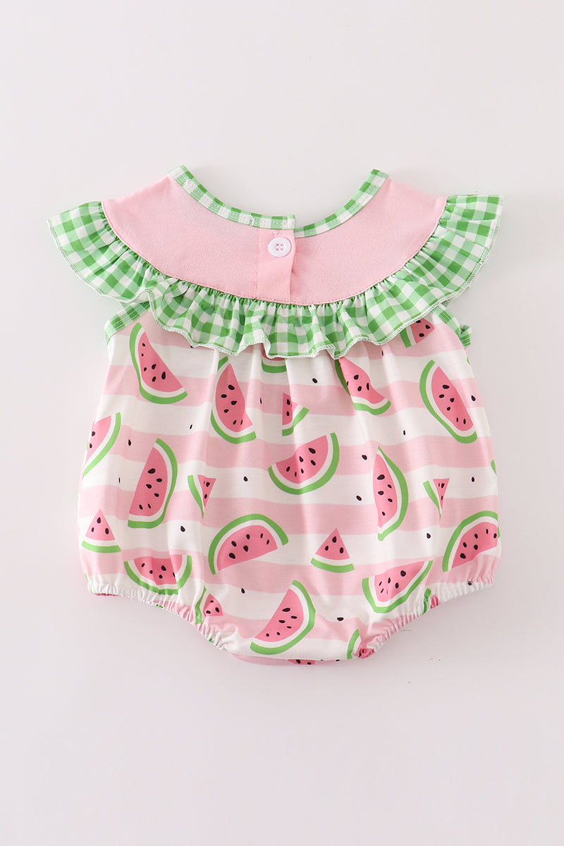 Watermelon embroidery girl bubble – Honeydew USA