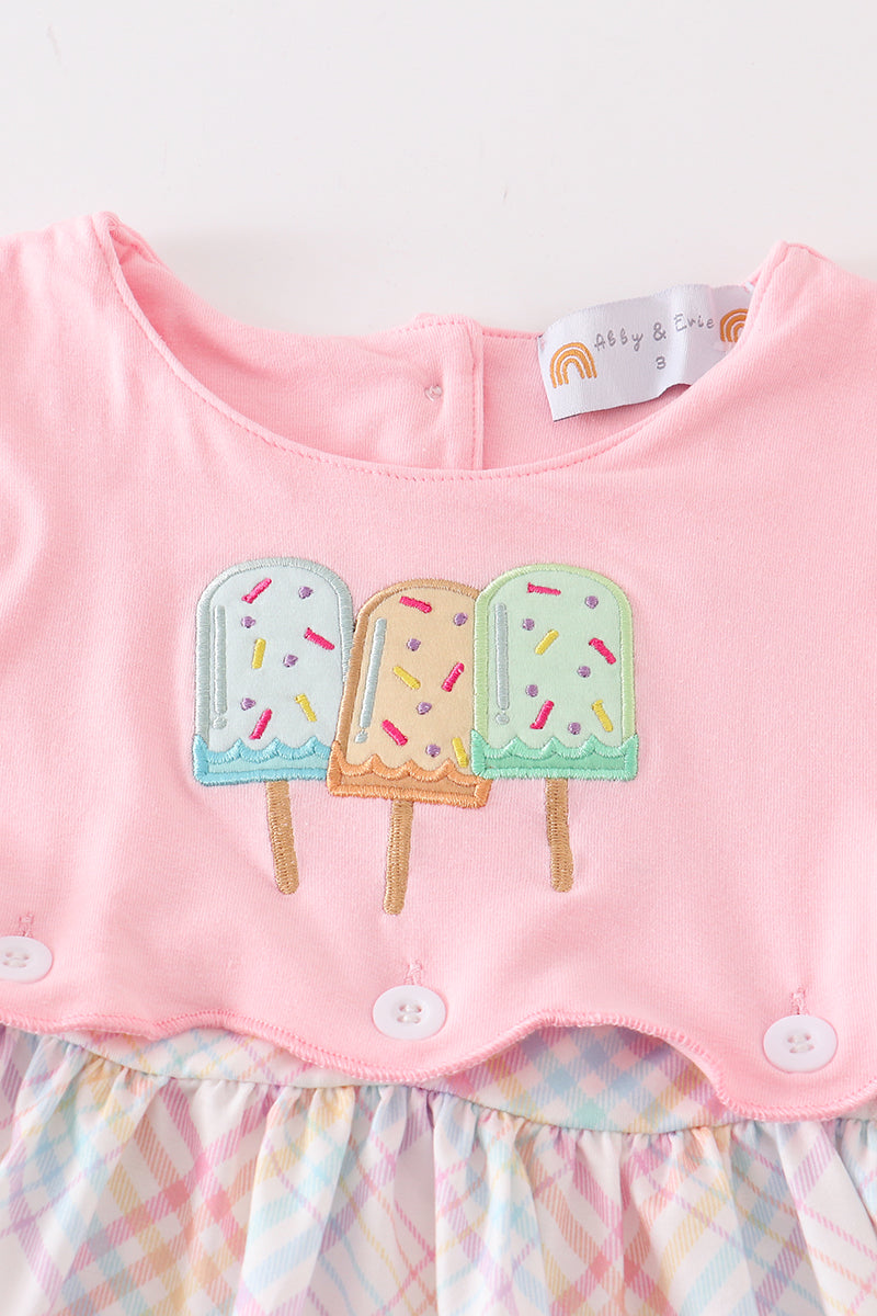 Pink popsicle applique dress