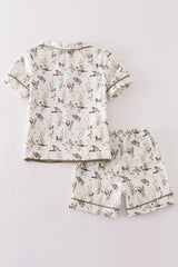 Sage duck boy shorts set