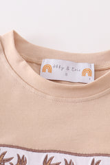 Antler embroidery boy top