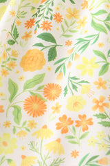 Yellow floral ruffle set