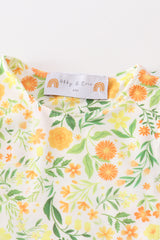 Yellow floral baby set