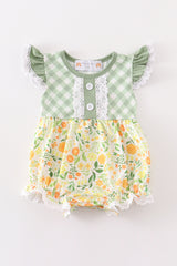 Yellow floral ruffle bubble