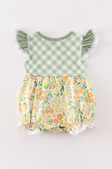 Yellow floral ruffle bubble