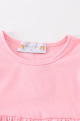 Pink beach puppy embroidery girl set
