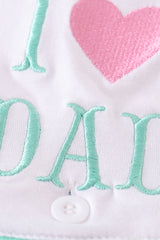 Floral I love dad embroidery dress