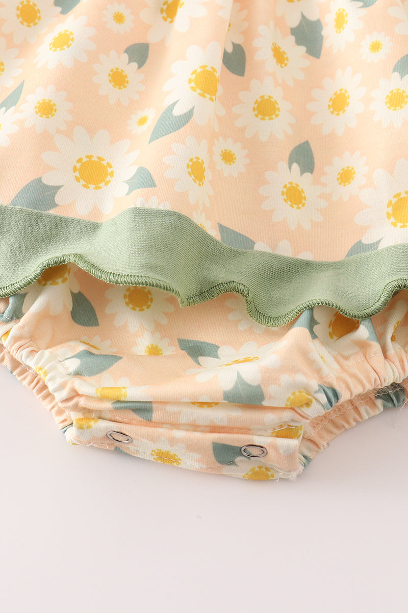 Yellow floral lace bubble