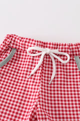 Green Farm French Knot Shorts Set