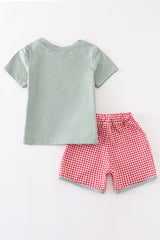 Sage farm french knot boy set