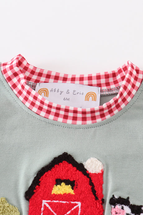 Sage farm french knot boy romper