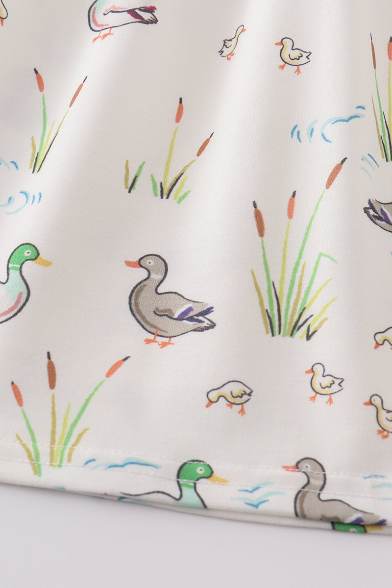 Sage duck strap dress