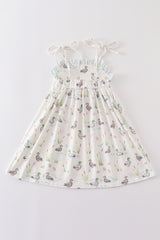 Sage duck strap dress