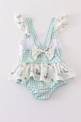 Sage duck girl swimsuit