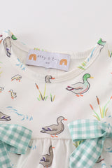 Sage duck girl bloomers set