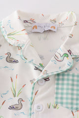 Sage duck boy pajamas set