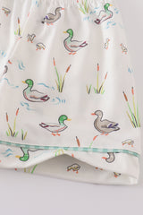 Sage duck boy pajamas set