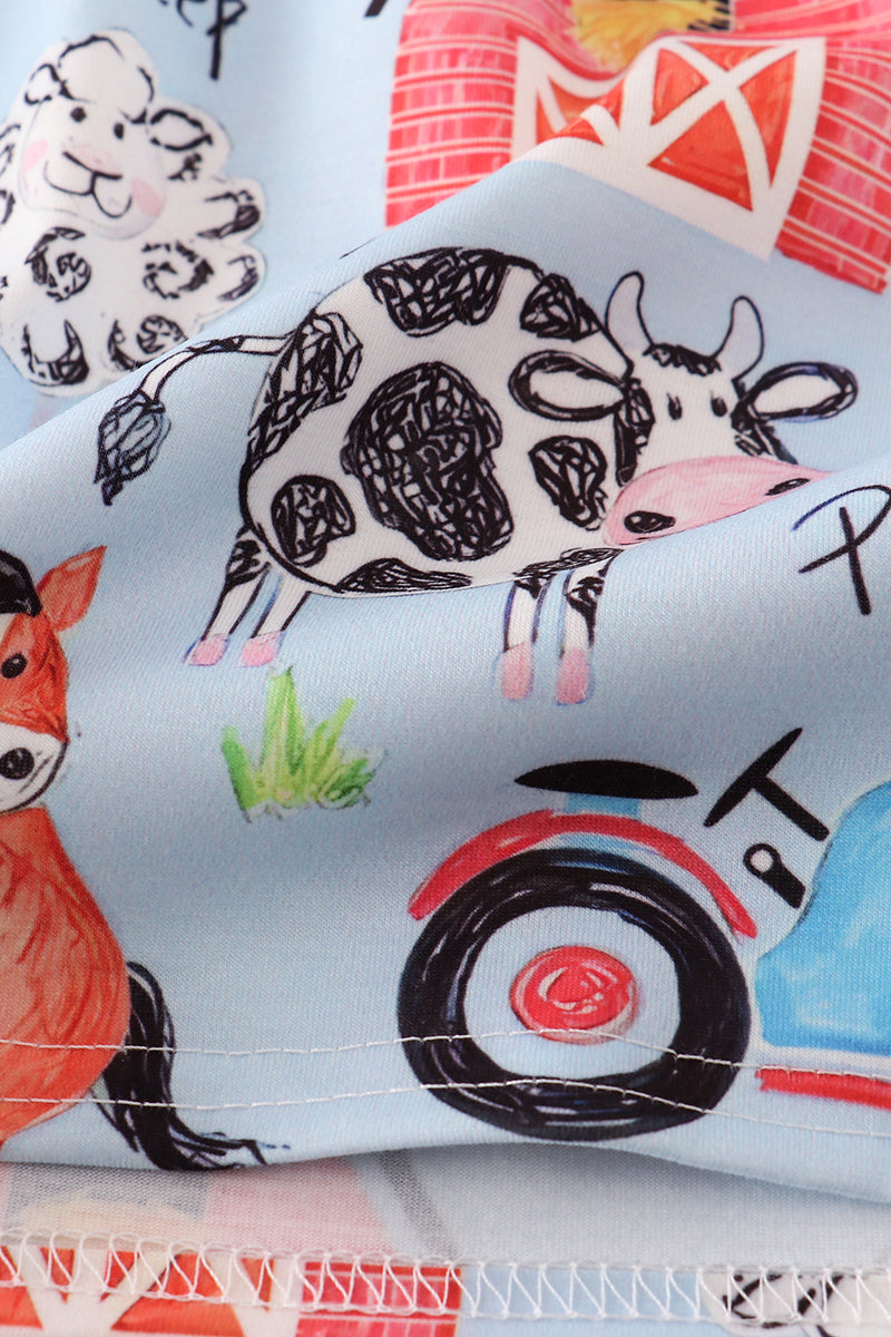 Farm animal strap dress