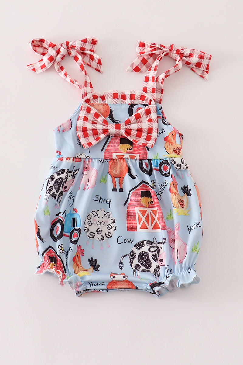 Farm animal strap girl bubble