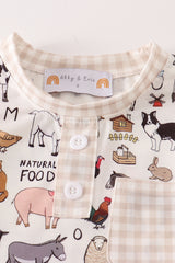 Beige farm boy set