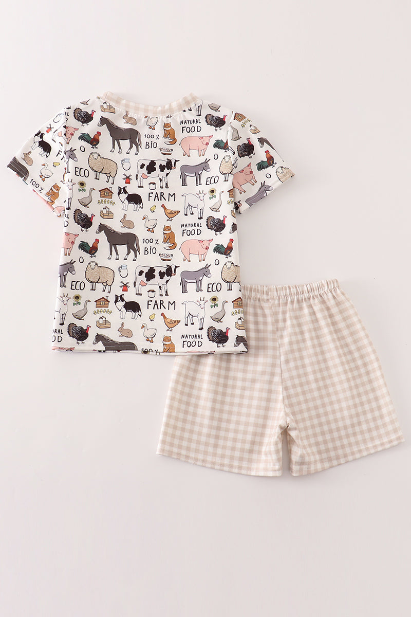 Beige farm boy set