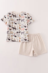 Beige farm boy set