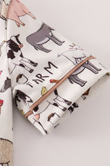 Beige farm girl pajamas set