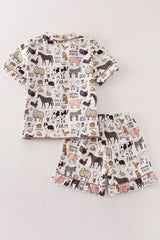 Beige farm girl pajamas set