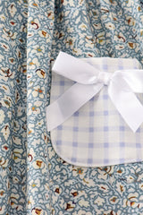 Floral puppy embroidery dress