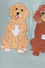 Puppy embroidery boy set