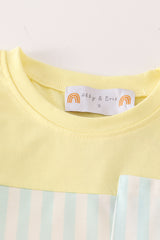 Blue stripe boy set