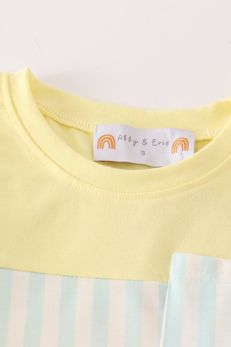 Blue stripe boy set