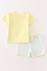 Blue stripe boy set