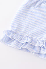 Pink stripe seersucker girl set