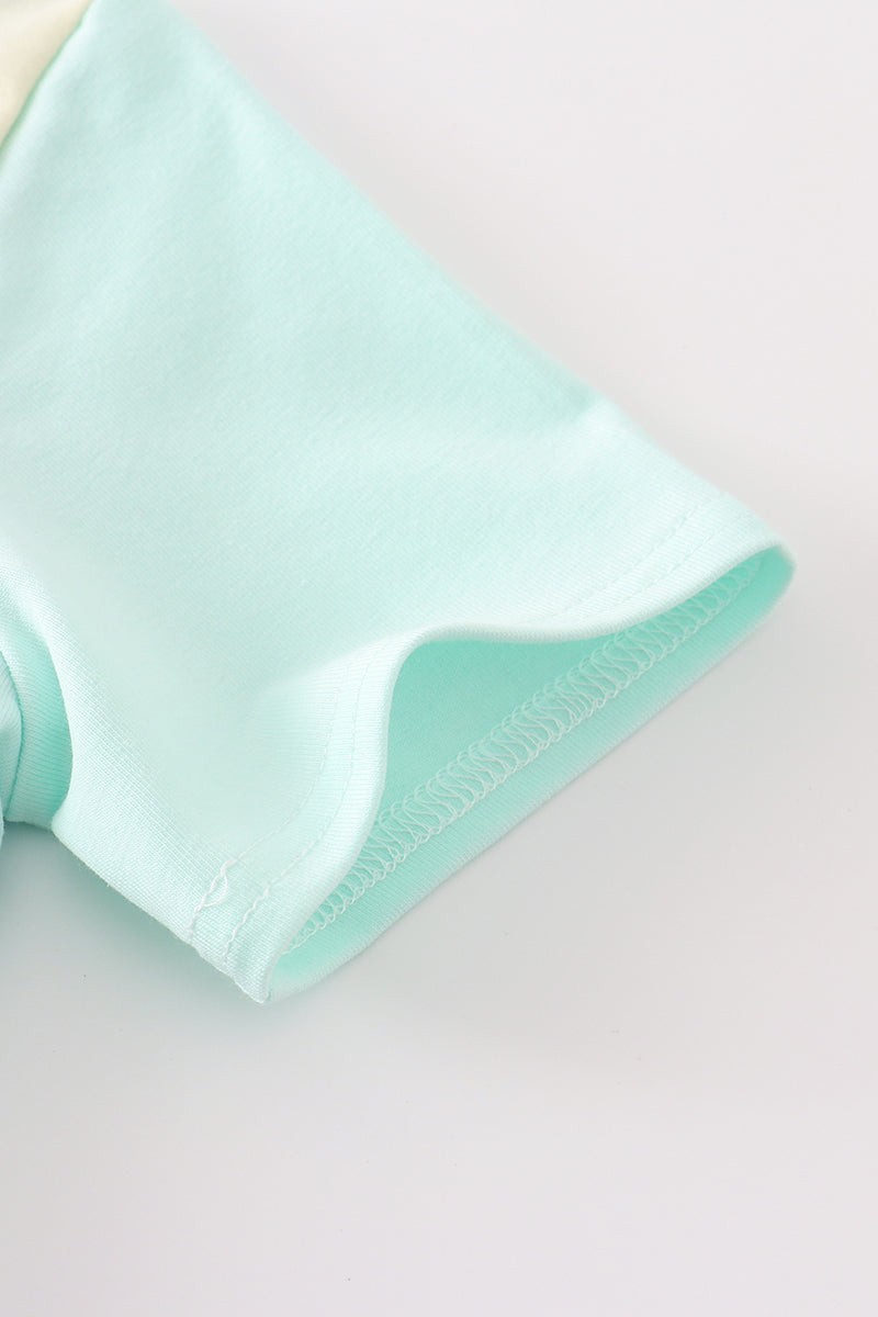 Yellow & blue boy top