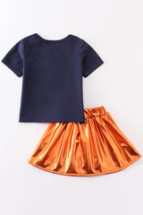 Navy AU sequin laser skort set