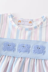 Crab french knot stripe girl set