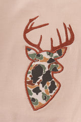 Camouflage reindeer applique boy set