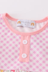 Pink cottage garden patchwork girl set