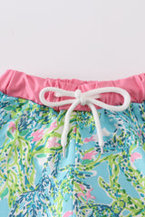 Green island garden bliss boy swim trunks