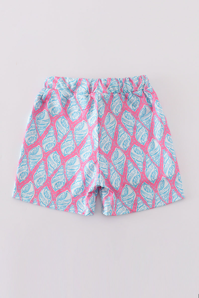 Blue ribbon charm boy swim trunks